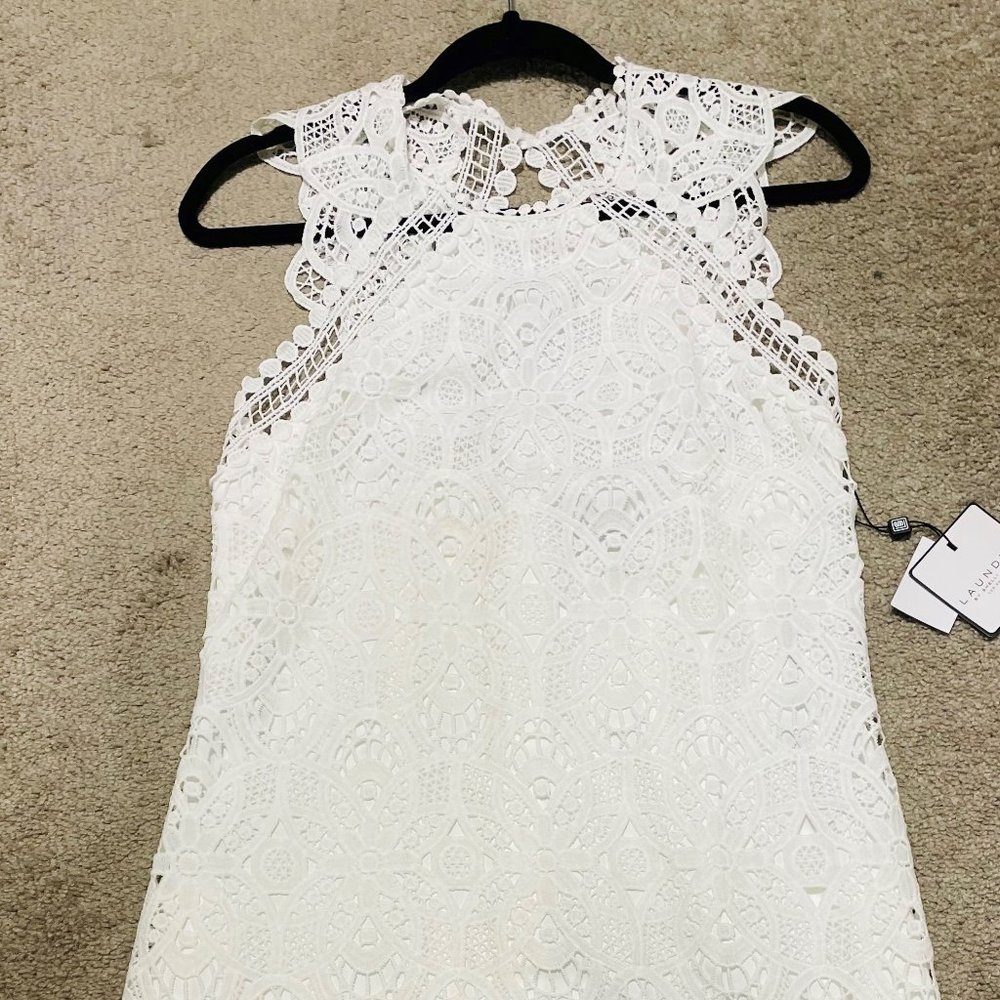 Laundry White Lace sleeveless dress